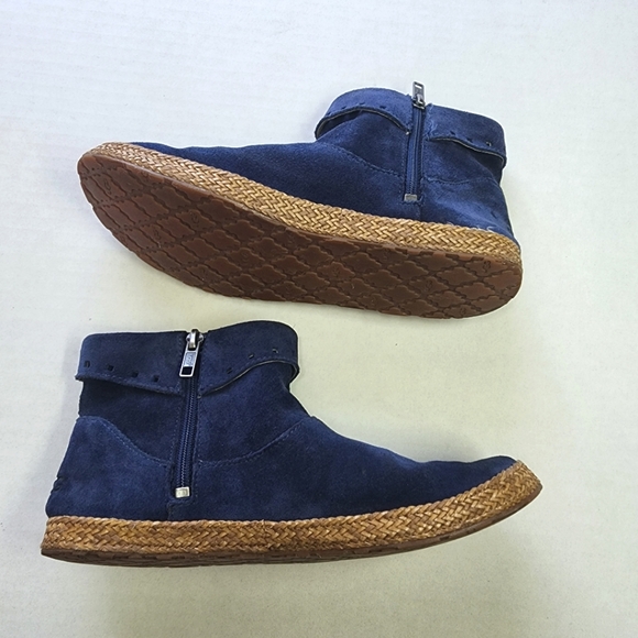 UGG Shoes - Ugg Blue‎ Suede Ankle Boots 7